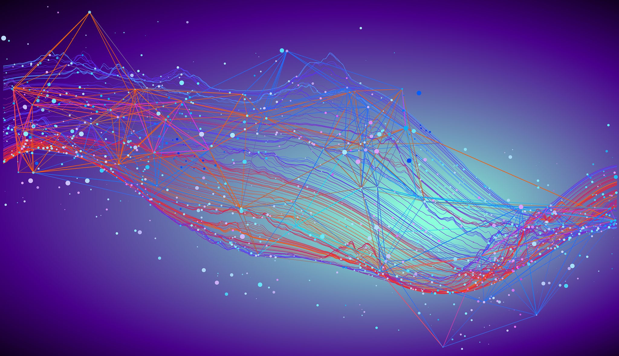 Abstract data visualization graphic